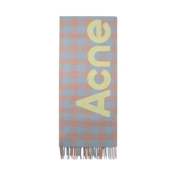 Veda Scarf - Acne Studios - Wool - Beige/Green - Picture 2 of 2